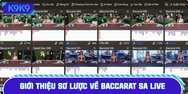 Giới thiệu sơ lược về Baccarat SA Live